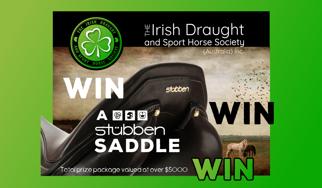 Win a Stübben jump saddle with the Irish Draught and Sport Horse Society Australia